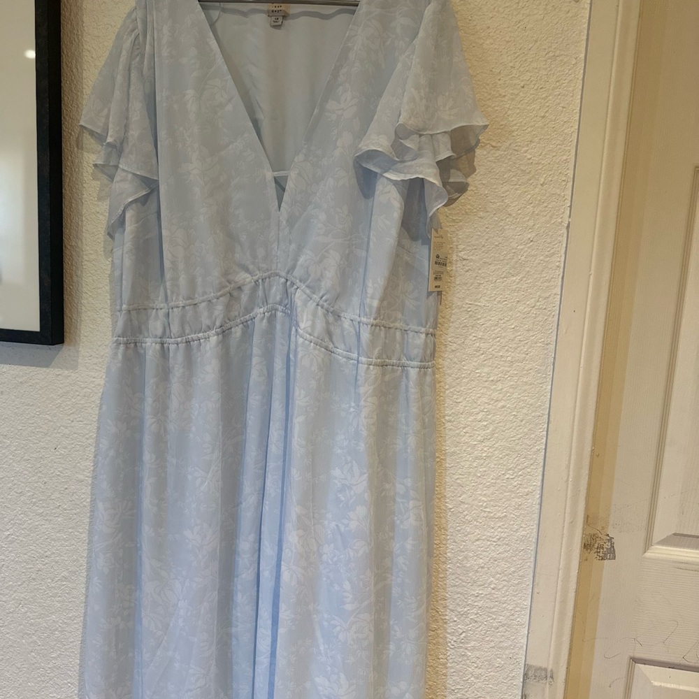 A New Day Blue Ruffled Tiered Maxi Dress